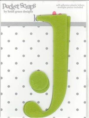 Heidi Grace - Inspire Me - Plastic Alpha Stickers j - 2/pk  (sold in 3's)